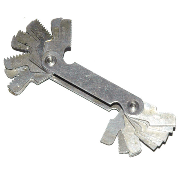 Pitch Gauge,Metric, 28 Leaves. from .25mm to 2.5mm Between Threads.