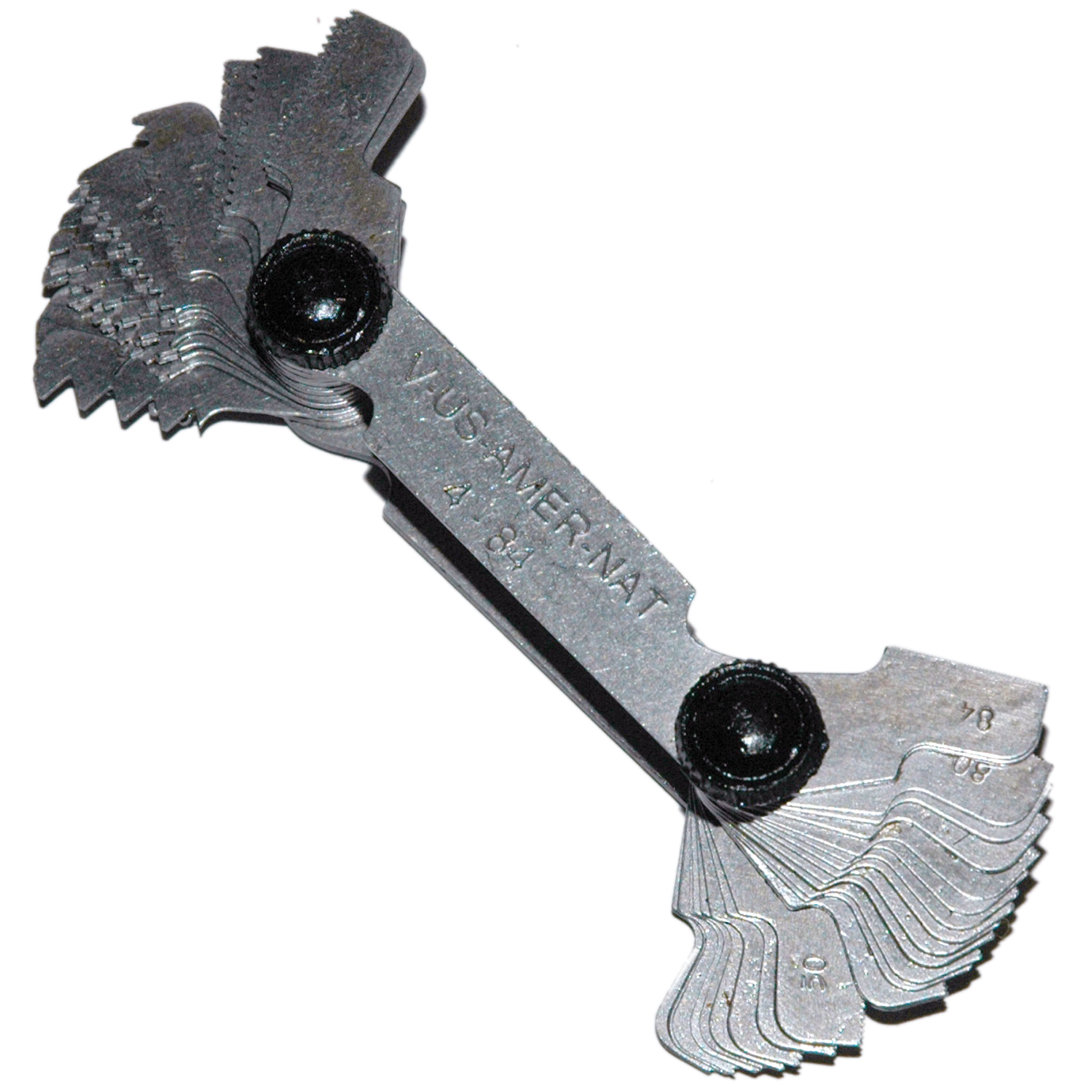 Pitch Gauge, Sae, 51 Leaves, from 4 to 84 Threads Per Inch. - Image 1