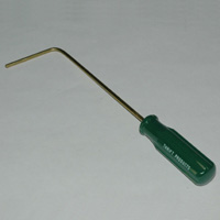 Brass Rod, 90 deg bend with point, 3/16" dia