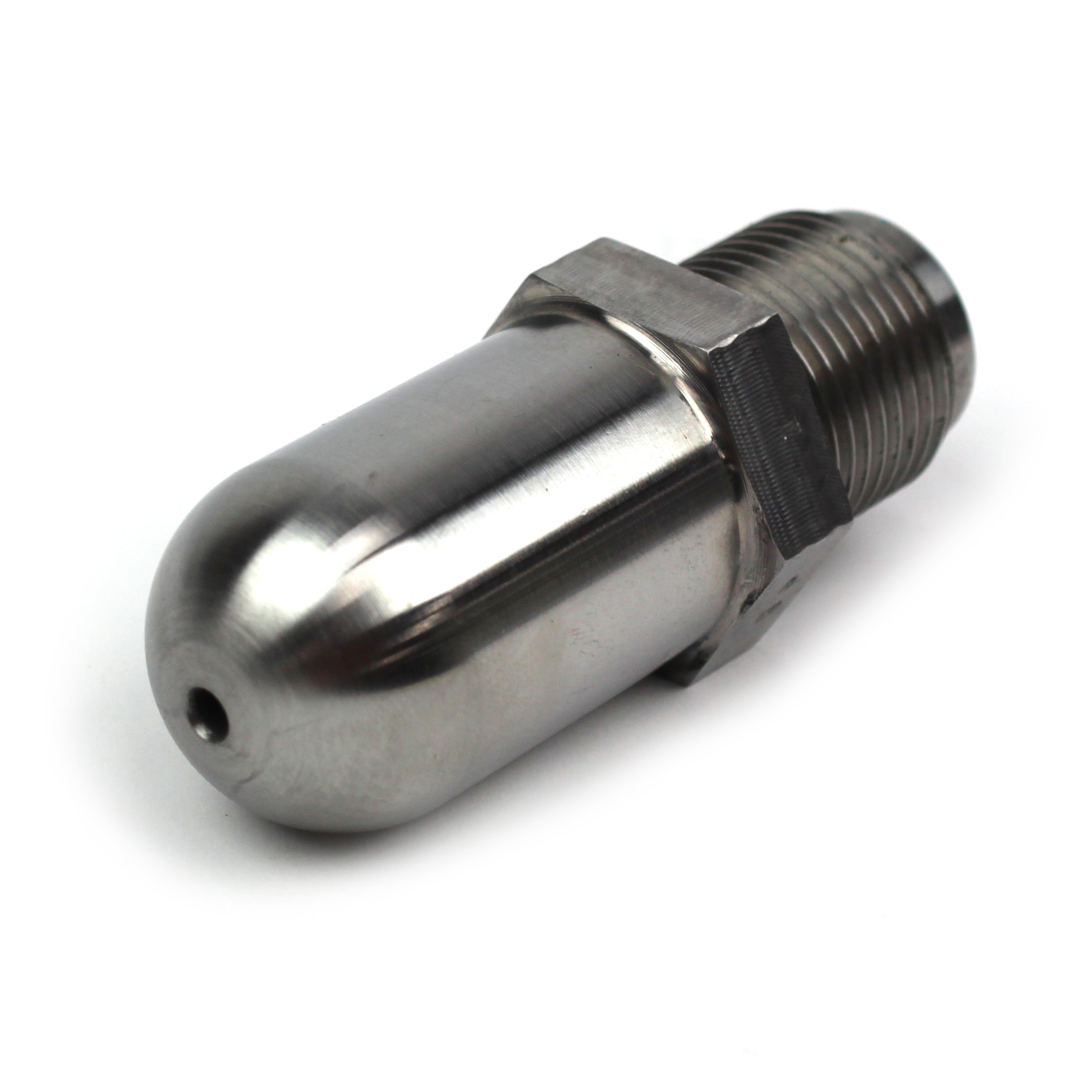 Nozzle Tip, FT, 2-3/4" OAL, 7/8"-14, 1/2" RO, 3/4" Radius, 3/16" Orifice. - Image 1