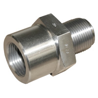 Metal Trap Nozzle Thread Adapter, 1-3/4"-8 Male Thd, 1-1/4" RO, 1-3/4" Thd Length, Stokes & Van Dorn