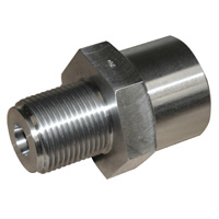 Metal Trap Nozzle Thread Adapter, M60X3.0 Thd, 3/4" RO, 38mm Thd Length, Demag