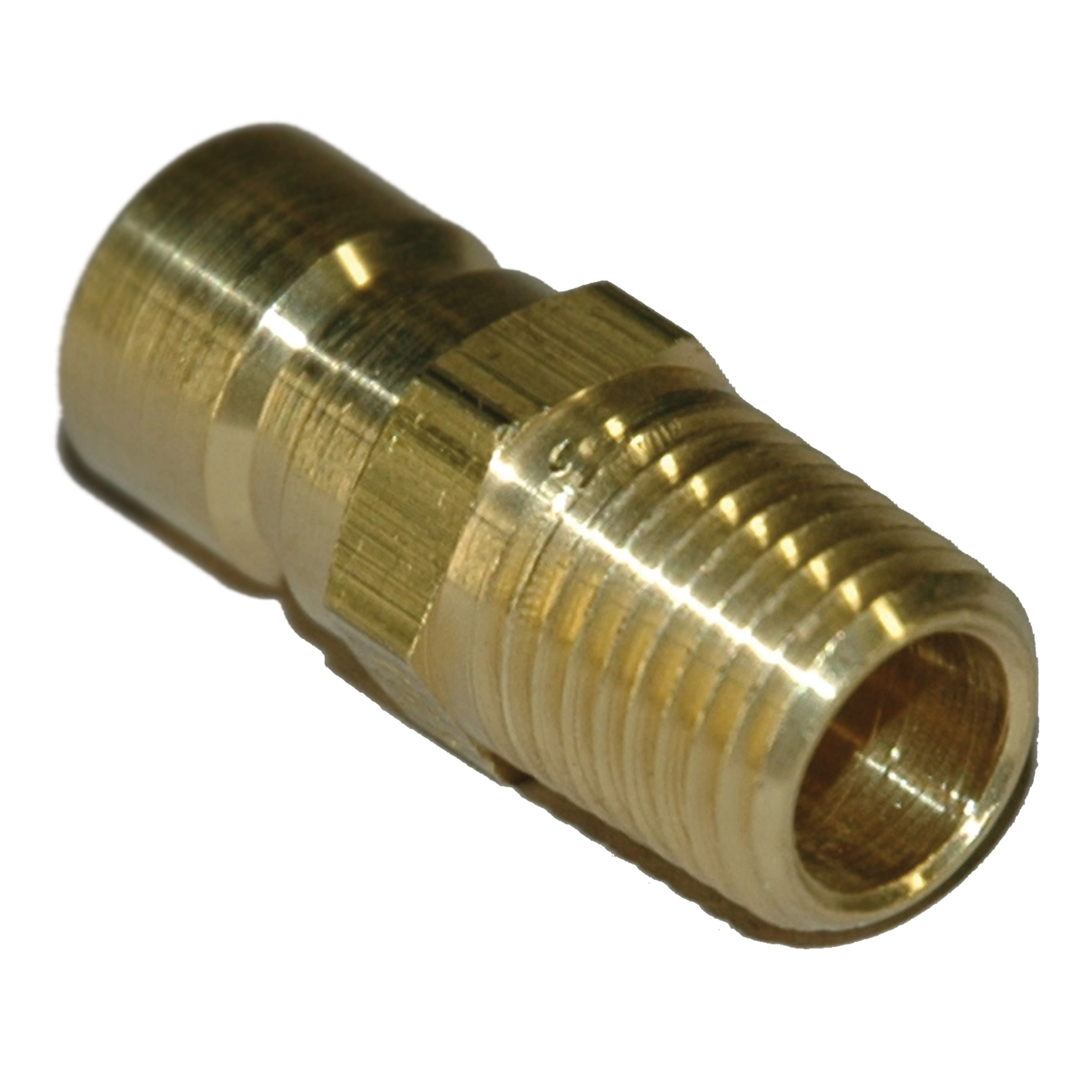 Plug, Water, 300 Series, 3/8" Passage, 1/4" NPT Male, Brass - Image 1