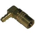 Coupler, 3/8" Passage, 90 Degree, 3/8" Inside Diameter Hose, 316 Series. - Image 1