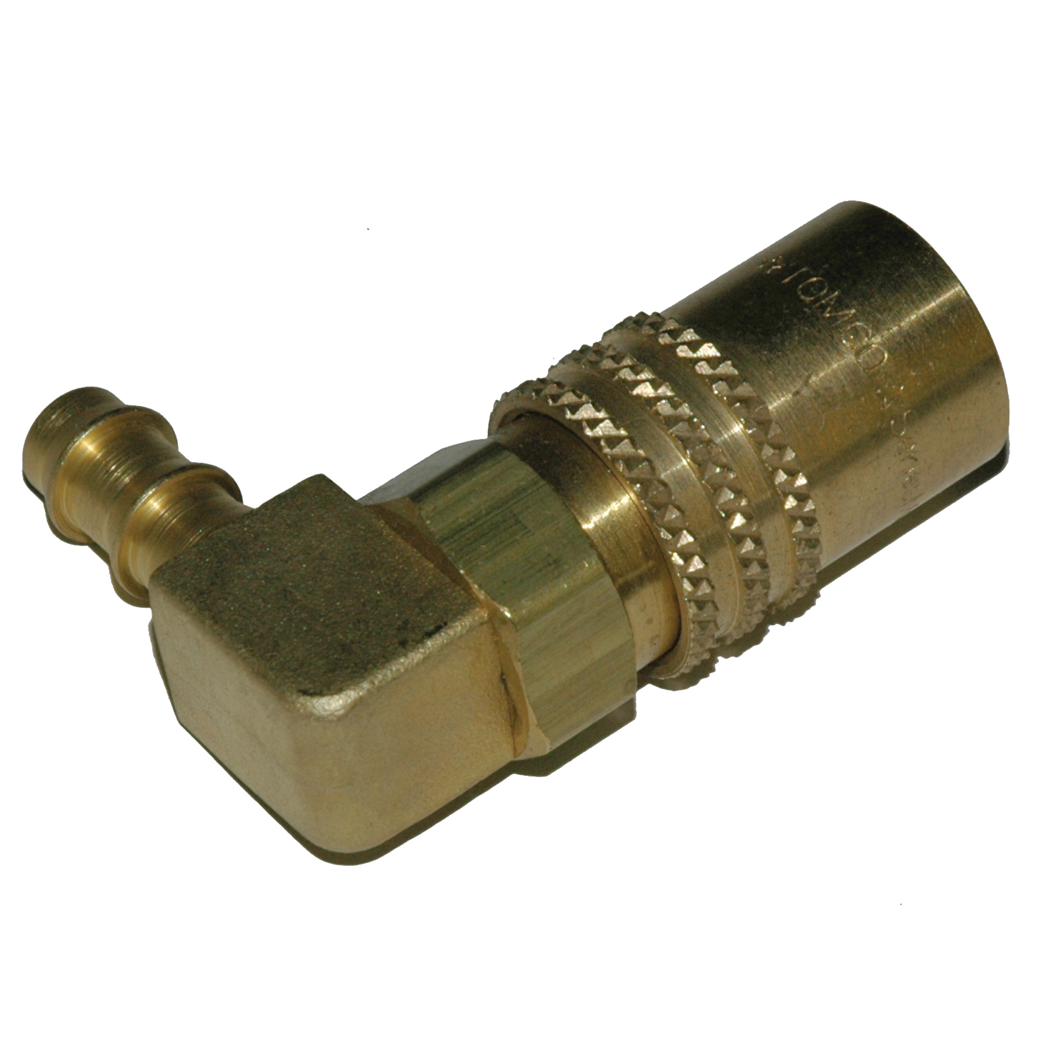 Coupler, 3/8" Passage, 90 Degree, 3/8" Inside Diameter Hose, 316 Series. - Image 2