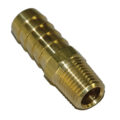 Hose Barb, 1/2″ Inside Diameter Hose, 1/4″ Male NPT, Straight, Brass