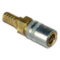 Coupler, 3/8" Passage, 1/2" Hose Barb Straight, Valved, 308 Series. - Image 2