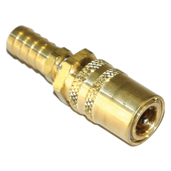 Coupler, 3/8" Passage, 1/2" Inside Diameter hose, Straight, 308 Series.