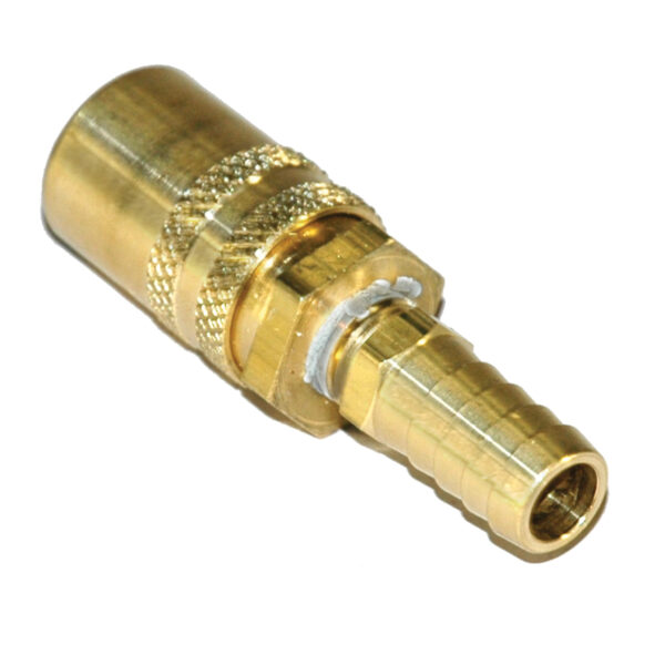 Coupler, 3/8" Passage, 1/2" Inside Diameter hose, Straight, 308 Series.