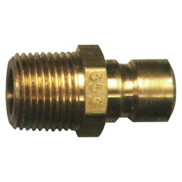 Plug, Water, 300 Series, 3/8" Passage, 3/8" NPT Male, Brass