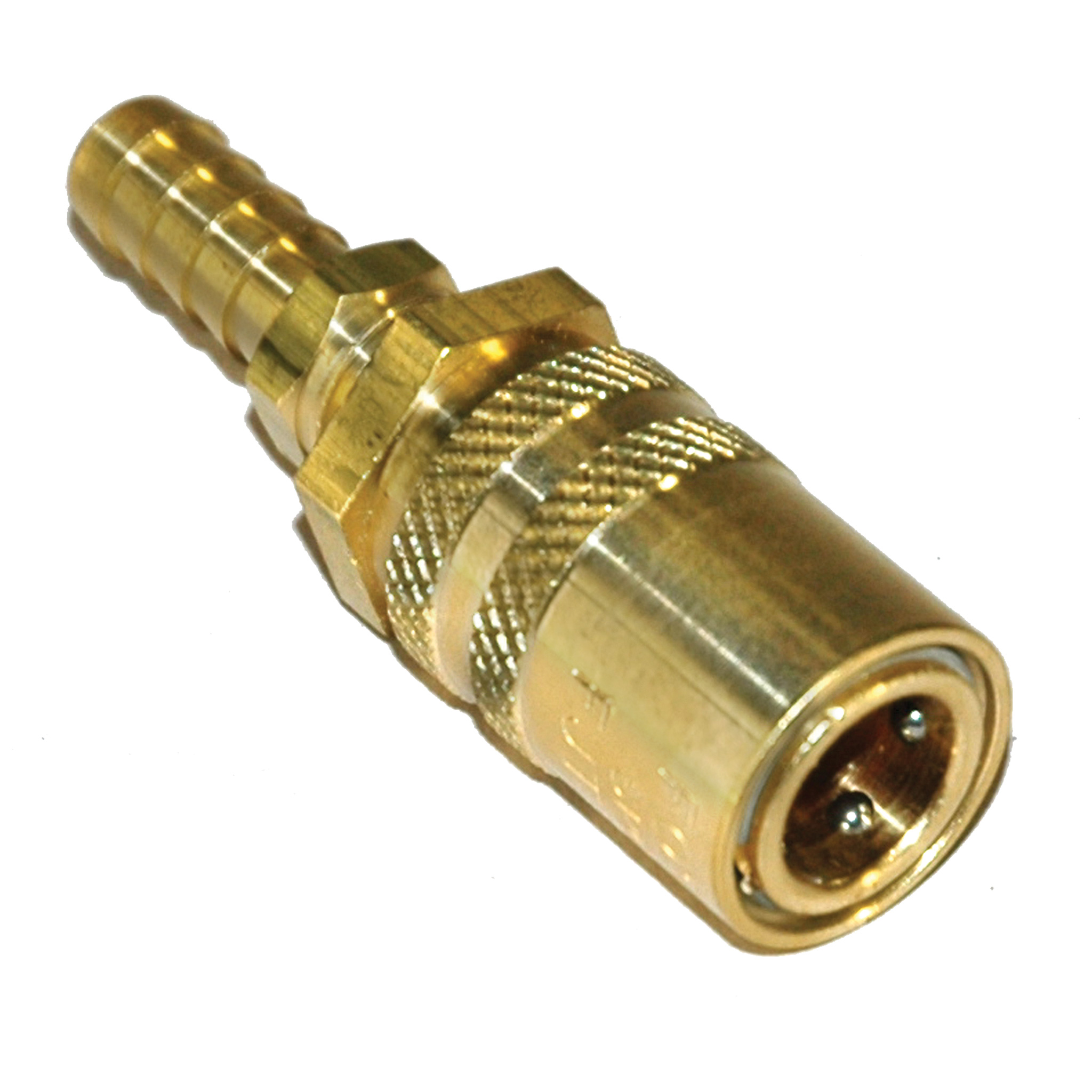 Coupler, 3/8" Passage, 3/8" Hose Barb Straight, 306 Series. - Image 1