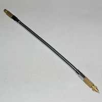 Flexible Tube, 14" with 1/8" Female NPT Each End, 1/8" NPT Male Adapter, and Fixed Air Tip