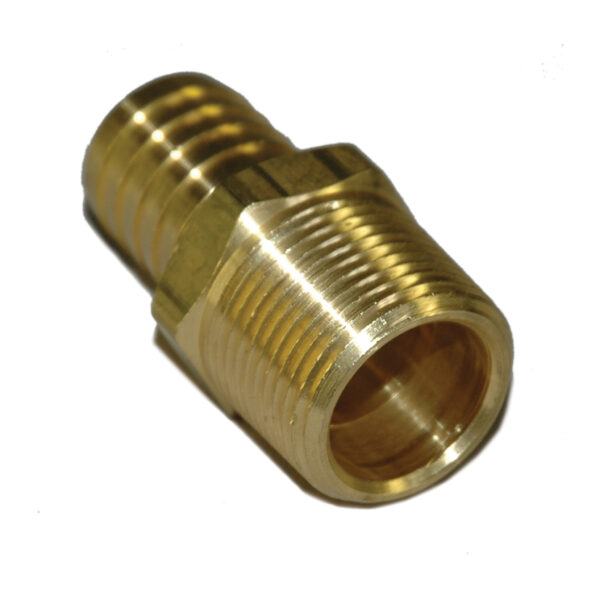 Hose Barb, 1" Inside Diameter Hose, 1" Male NPT, Straight, Brass