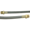 Hose, High Heat Resistant, PTFE, 10′ Long, Swaged 3/8″ Male NPT Fittings on Both Ends