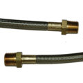 Hose, High Heat Resistant, PTFE, 12′ Long, Swaged 1/2″ Male NPT Fittings on Both Ends