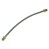 Hose, High Heat Resistant, PTFE, 1' Long, Swaged 1/4" Male NPT Fittings on Both Ends