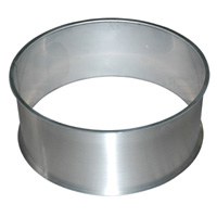 Hopper Extension Cylinder, 10" High for 24" Diameter Hoppers, 304 Stainless Steel without Ports