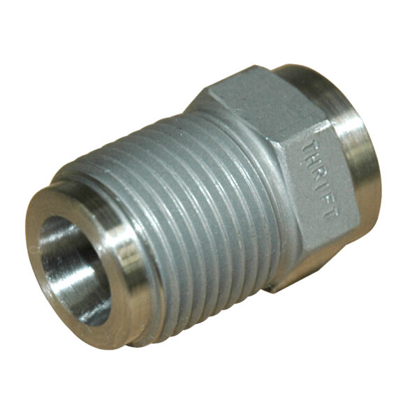 Nozzle Tip, FT, 1-1/2" OAL, 7/8"-14 Thd, 1/2" RO, 3/4" Rad, 3/16" Orf. Heat treated 4140 Steel.