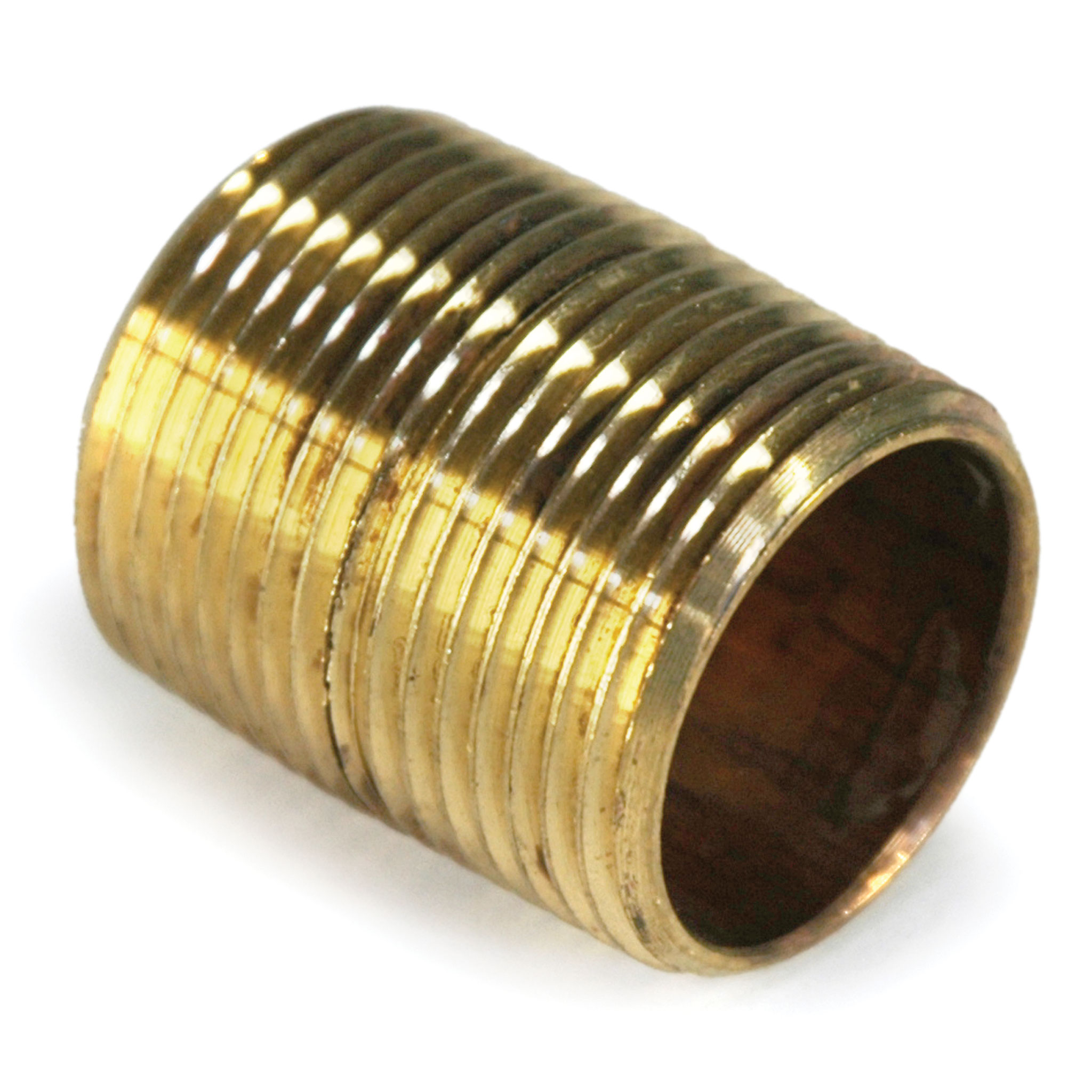 Pipe Nipple, 1" NPT, Close, Brass - Image 1