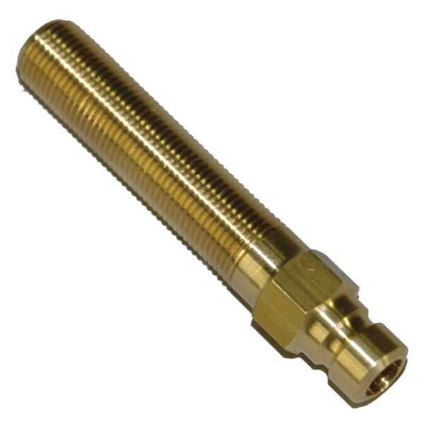 Plug, Water Extension, 200 Series, 1/4" Passage, 2.5" Length, 1/8" NPT, Brass
