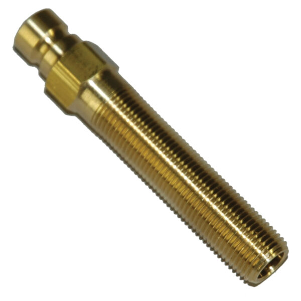 Plug, Water Extension, 200 Series, 1/4" Passage, 2.5" Length, 1/8" NPT, Brass