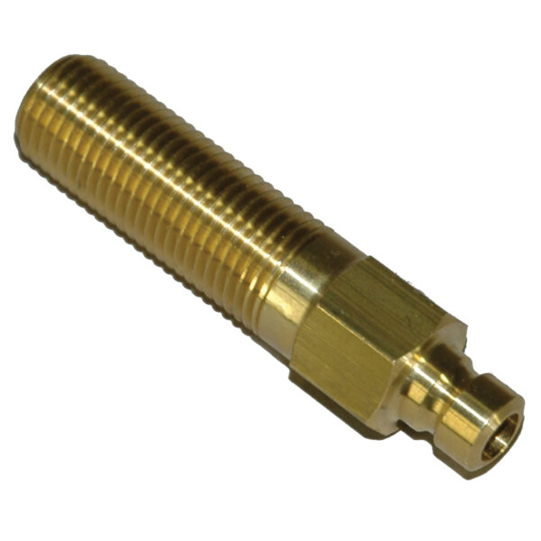Plug, Water Extension, 200 Series, 1/4" Passage, 2.5" Length, 1/4" NPT, Brass