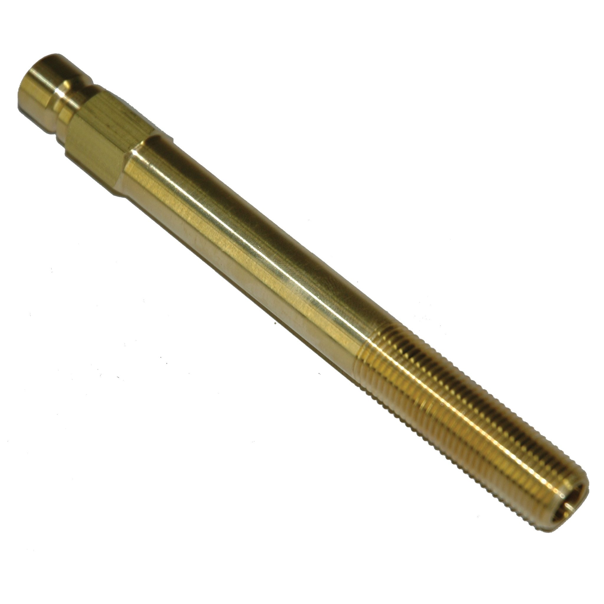 Plug, Water Extension, 300 Series, 3/8" Passage, 5.5" Length, 1/4" NPT, Brass - Image 1