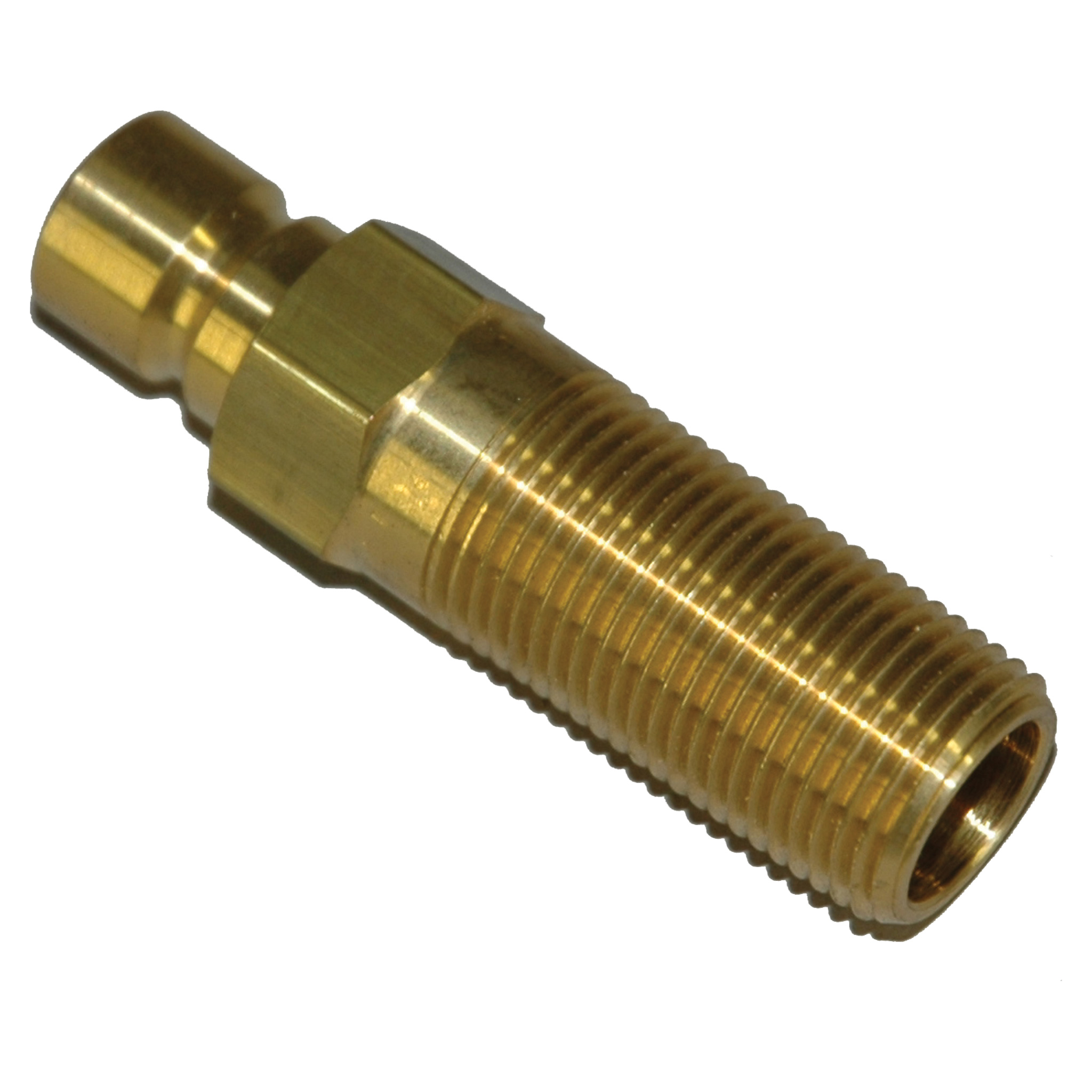 Plug, Water Extension, 300 Series, 3/8" Passage, 2.5" Length, 3/8" NPT, Brass - Image 1