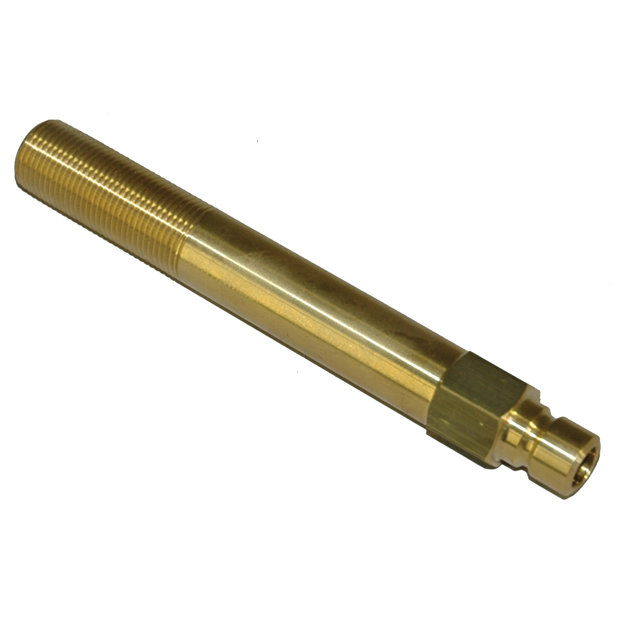 Plug, Water Extension, 300 Series, 3/8" Passage, 5.5" Length, 3/8" NPT, Brass - Image 1