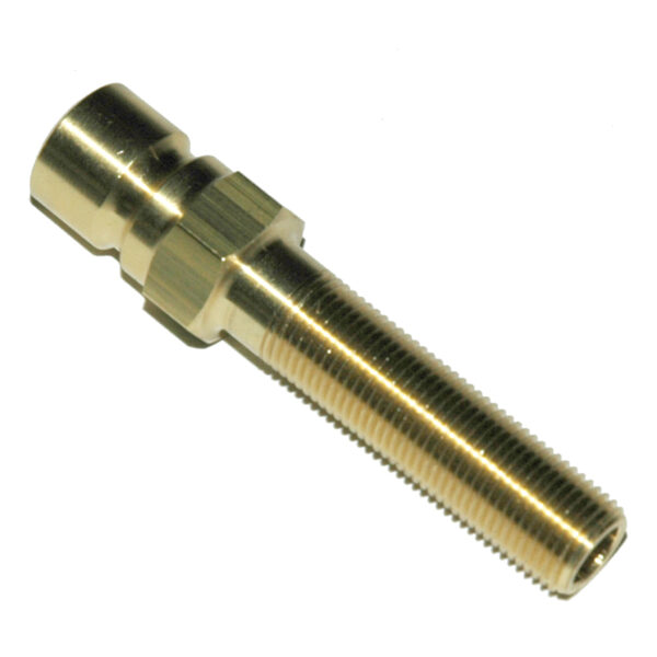Plug, Water Extension, 300 Series, 3/8" Passage, 2.5" Length, 1/8" NPT, Brass