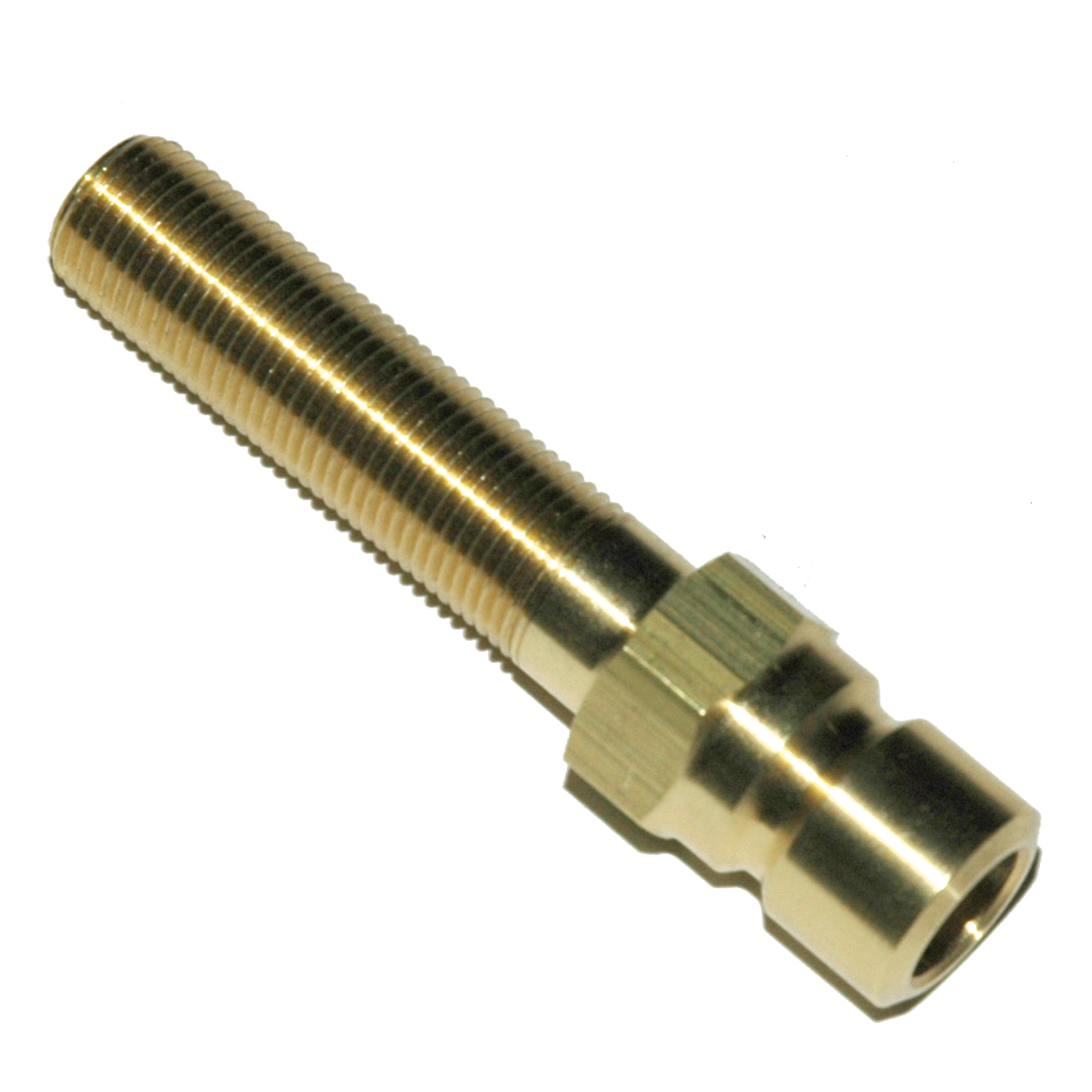 Plug, Water Extension, 300 Series, 3/8" Passage, 2.5" Length, 1/8" NPT, Brass - Image 2