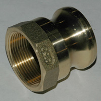 Cam & Groove Coupling, Type A 1-1/2" Brass, Male Adapter x Female NPT Thread