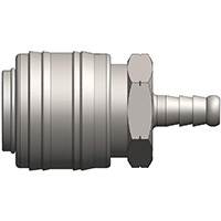 Coupler, 50 Series, 3/8" Body, 3/8" Std Barb