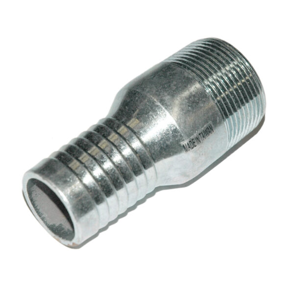 Hose Barb/Combo Nipple, 1" Hose Barb x 1" Male NPT, Plated Steel
