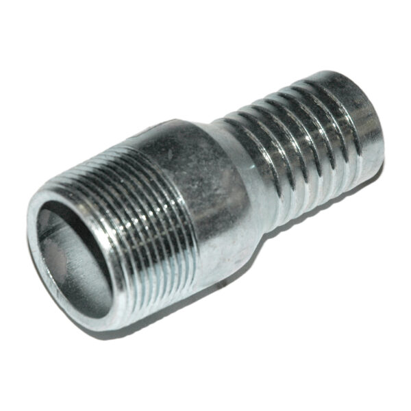 Hose Barb/Combo Nipple, 1" Hose Barb x 1" Male NPT, Plated Steel