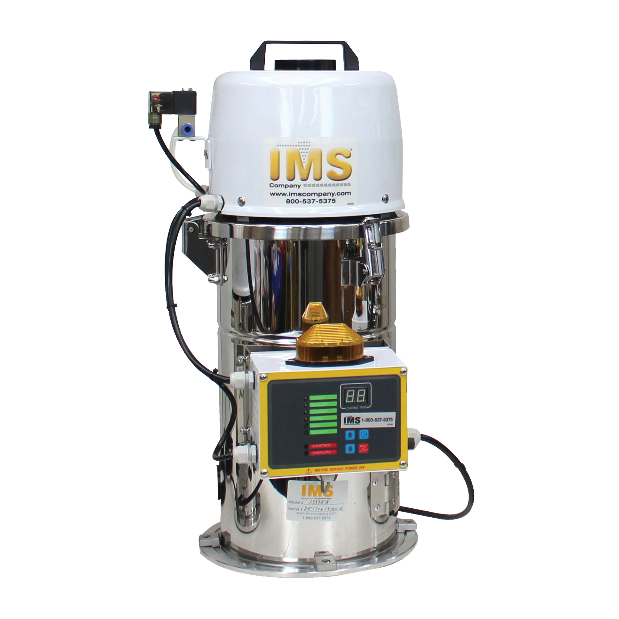 IMS Series Material Loader, Model 400, Electric 1.4 hp Motor, Hopper Mount Style, 650 lb/hr - Image 1
