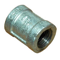 Coupling, 1/4" NPT, Galvanized Steel