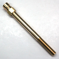 Plug, Water Extension, 300 Series, 3/8" Passage, 5.5" Length, 1/8" NPT, Brass