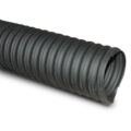 Hopper Dryer Hose, 2-Ply, Black, 1-1/2″ ID, 25′ Long, Thermoplastic Rubber