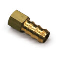Hose Barb, 3/4″ Inside Diameter Push-On, 1/2″ Female NPT, Brass.