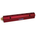Manifold, Red Aluminum, (2) 3/4″ Inlets and (6) 3/8″ Ports, with (1) Bronze End Plug