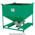 Mobile Storage Hopper, Heavy Duty 50 cu ft, 60 Degree Hopper Slope, with Vacuum Ports