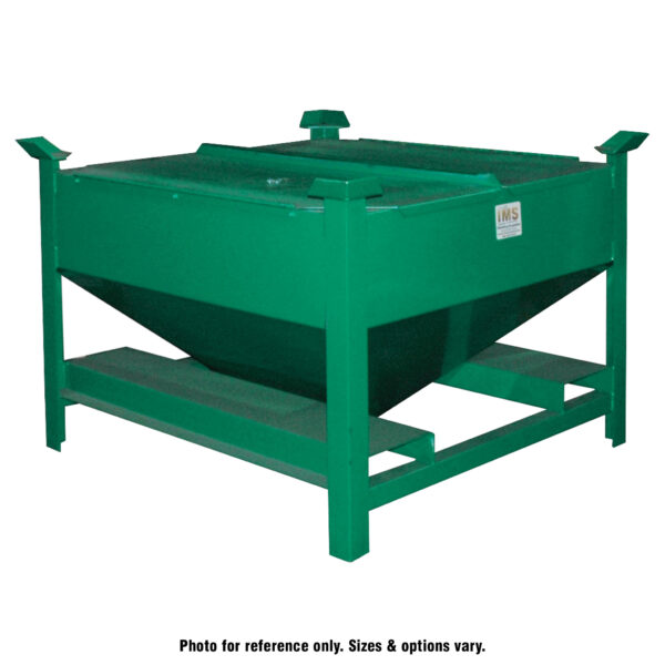 Mobile Storage Hopper, Heavy Duty 30 cu ft, 45 Degree Hopper Slope