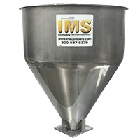 Conical Hopper, 24" Diameter Stainless Steel
