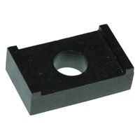 Extra Large No Turn Rectangular Mold Washer 1" ID Hole, 3" Long, 2-1/2" Between Legs, 1" Thick