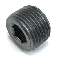 Plug, Hex Socket, 3/8" NPT, Black Steel