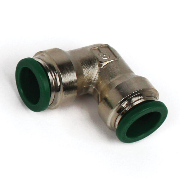 Push to Connect Tube Fitting, Union Elbow, 1/2" OD Tube to 1/2" OD Tube