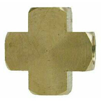 Cross, Brass Mold Fitting, 1/4" NPT Female Barstock