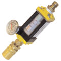 Dr. Eddy Flowmeter with FCI Technology, 1/4″ NPT, Brass End Caps, with QD’s & Thermometer