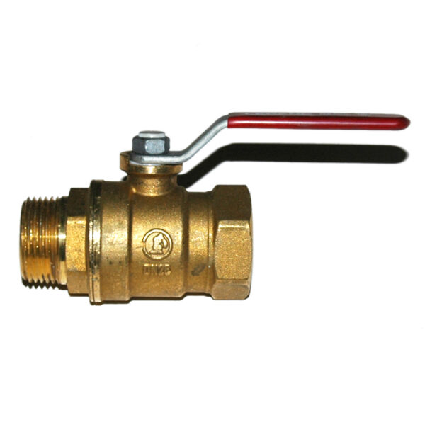 Ball Valve, 1" Male x 1" Female NPT Low Profile Stem, Brass